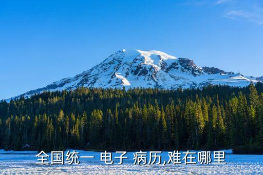 全國(guó)統(tǒng)一 電子 病歷,難在哪里