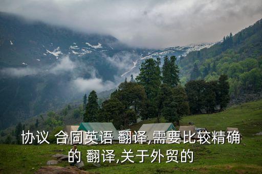 商務(wù)合同翻譯技巧