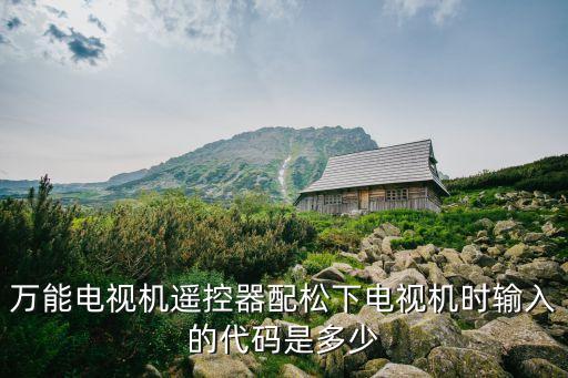 萬能電視機遙控器配松下電視機時輸入的代碼是多少