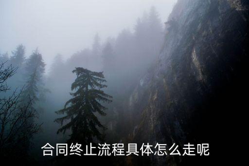  合同終止流程具體怎么走呢
