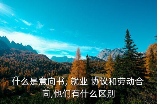 什么是意向書, 就業(yè) 協(xié)議和勞動(dòng)合同,他們有什么區(qū)別