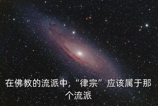 在佛教的流派中,“律宗”應該屬于那個流派