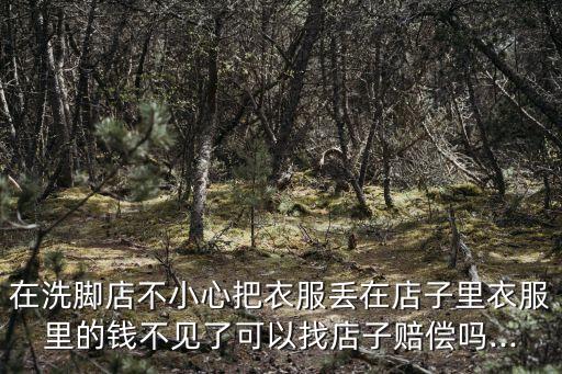 在洗腳店不小心把衣服丟在店子里衣服里的錢不見了可以找店子賠償嗎...