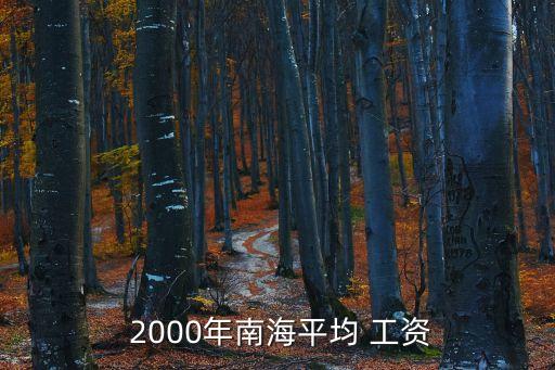  2000年南海平均 工資