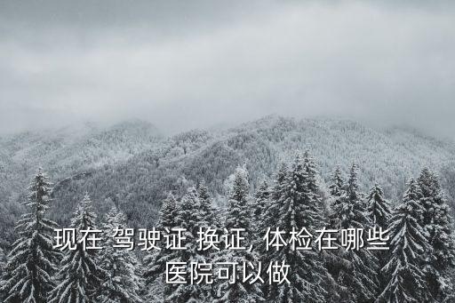 現在 駕駛證 換證, 體檢在哪些 醫(yī)院可以做