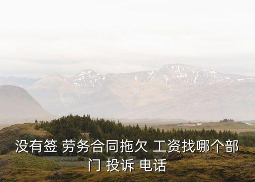 勞務(wù)不發(fā)工資打什么電話投訴,被勞務(wù)公司騙了應(yīng)該找哪個部門