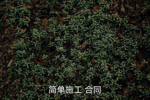 簡單施工 合同