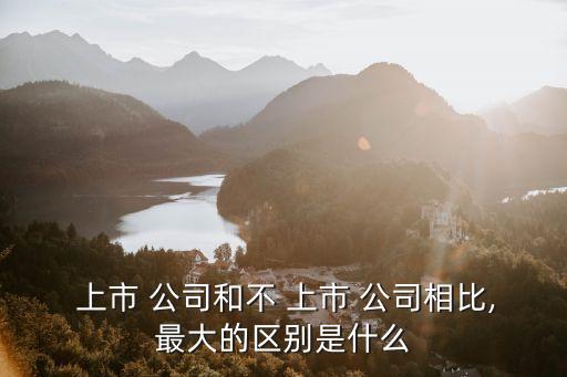 上市公司和非上市公司的區(qū)別