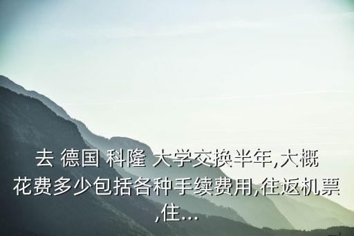 去 德國(guó) 科隆 大學(xué)交換半年,大概花費(fèi)多少包括各種手續(xù)費(fèi)用,往返機(jī)票,住...