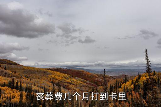  喪葬費(fèi)幾個(gè)月打到卡里