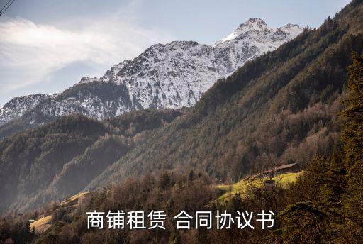 商鋪租賃 合同協(xié)議書