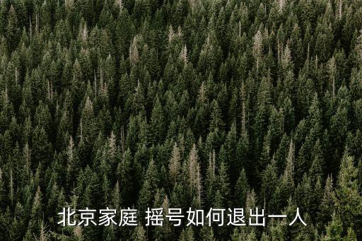 北京搖號取消