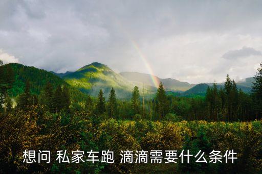 想問 私家車跑 滴滴需要什么條件