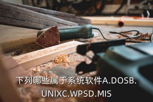 下列哪些屬于系統(tǒng)軟件A.DOSB.UNIXC.WPSD.MIS