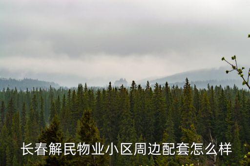  長(zhǎng)春解民物業(yè)小區(qū)周邊配套怎么樣