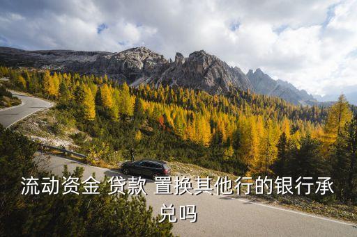 流動(dòng)資金 貸款 置換其他行的銀行承兌嗎