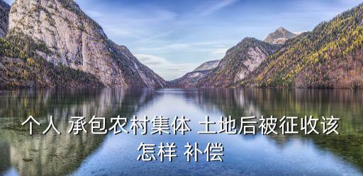 個(gè)人 承包農(nóng)村集體 土地后被征收該怎樣 補(bǔ)償
