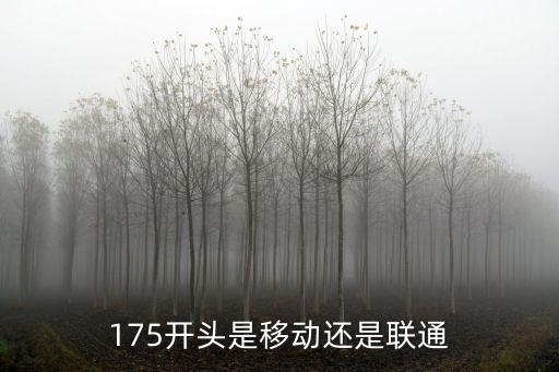 175開頭是移動還是聯(lián)通