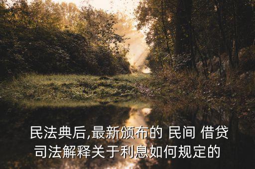 民法典后,最新頒布的 民間 借貸司法解釋關(guān)于利息如何規(guī)定的