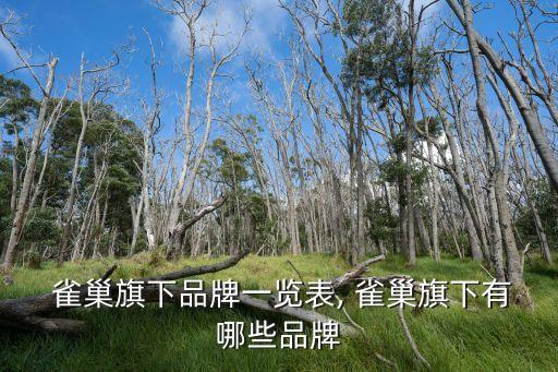  雀巢旗下品牌一覽表, 雀巢旗下有哪些品牌