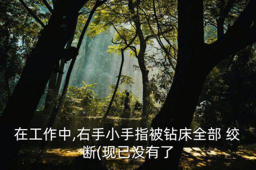 在工作中,右手小手指被鉆床全部 絞斷(現(xiàn)已沒(méi)有了