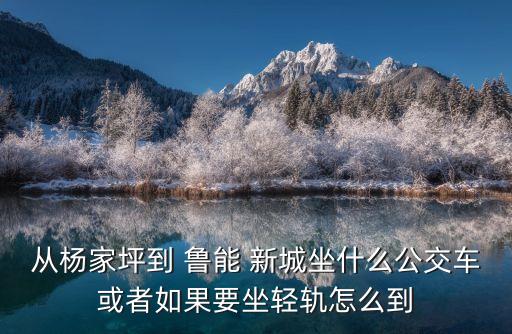 從楊家坪到 魯能 新城坐什么公交車或者如果要坐輕軌怎么到