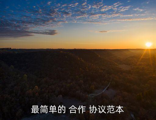 最簡(jiǎn)單的 合作 協(xié)議范本