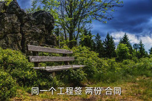 同一個工程簽 兩份 合同