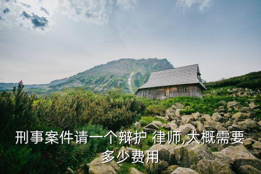 刑事案件請(qǐng)一個(gè)辯護(hù) 律師,大概需要多少費(fèi)用