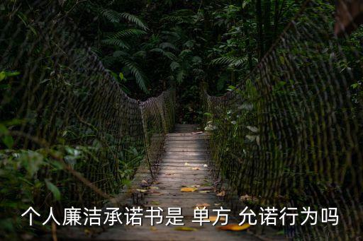 單方允諾