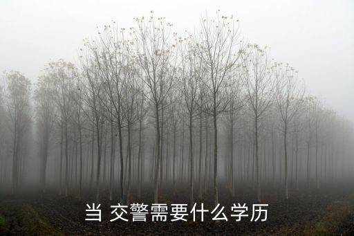 當 交警需要什么學歷