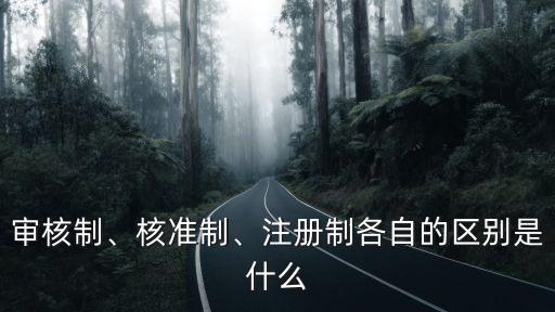 審核制、核準制、注冊制各自的區(qū)別是什么