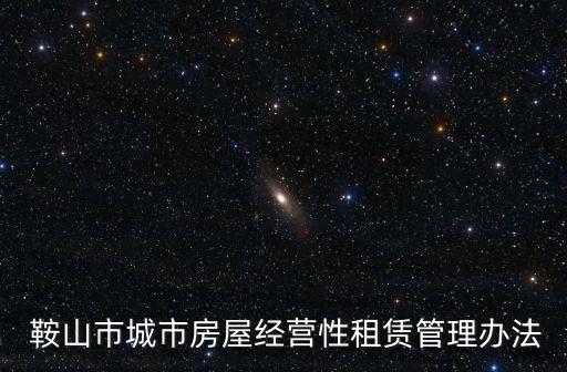  鞍山市城市房屋經(jīng)營(yíng)性租賃管理辦法