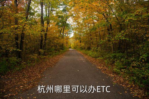 杭州哪里可以辦ETC