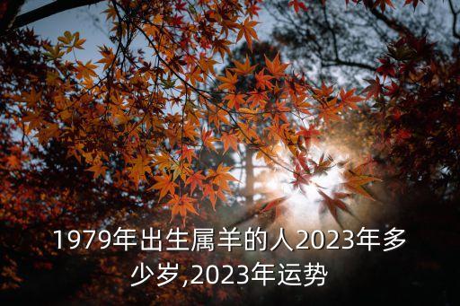 1979年出生屬羊的人2023年多少歲,2023年運勢