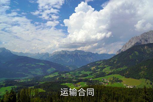 運(yùn)輸協(xié)議,貨物運(yùn)輸協(xié)議
