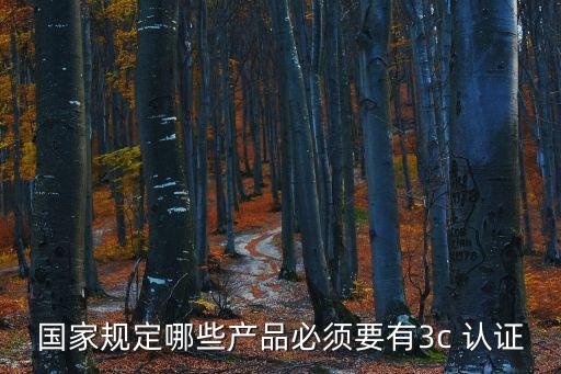 國家規(guī)定哪些產(chǎn)品必須要有3c 認證
