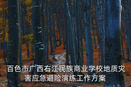  百色市廣西右江民族商業(yè)學(xué)校地質(zhì)災(zāi)害應(yīng)急避險(xiǎn)演練工作方案
