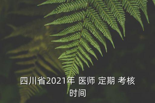 四川省2021年 醫(yī)師 定期 考核時間
