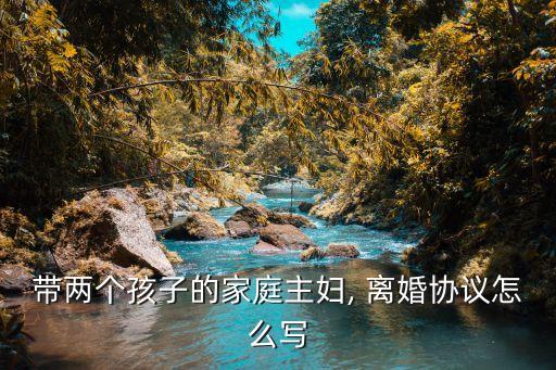 帶兩個(gè)孩子的家庭主婦, 離婚協(xié)議怎么寫(xiě)