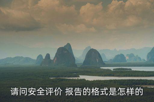 請(qǐng)問(wèn)安全評(píng)價(jià) 報(bào)告的格式是怎樣的