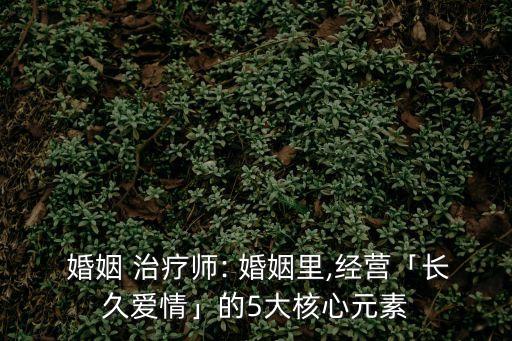 婚姻治療