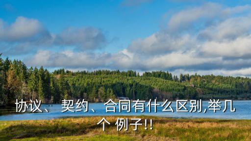 顯性契約和隱性契約的例子