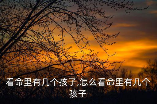看命里有幾個孩子,怎么看命里有幾個孩子