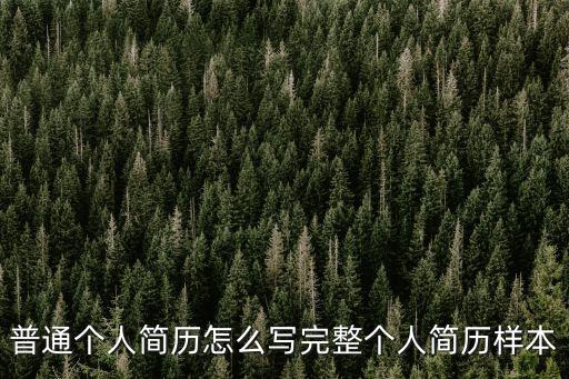 普通怎么寫,在校經(jīng)歷很普通怎么寫