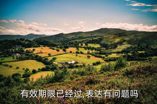  有效期限已經過,表達有問題嗎