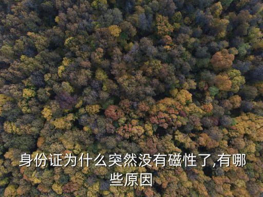  身份證為什么突然沒有磁性了,有哪些原因