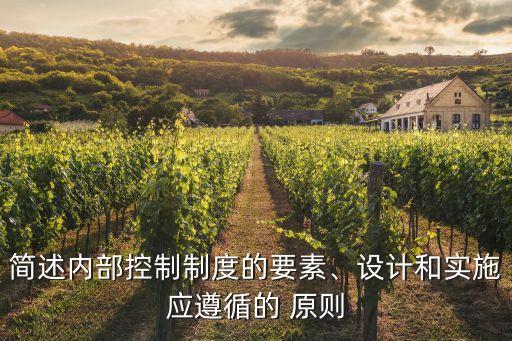 簡述內(nèi)部控制制度的要素、設計和實施應遵循的 原則