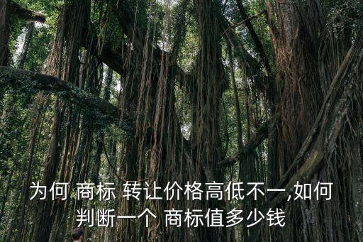 為何 商標 轉讓價格高低不一,如何判斷一個 商標值多少錢