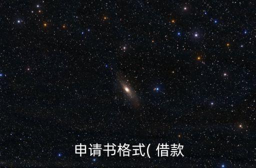  申請(qǐng)書(shū)格式( 借款